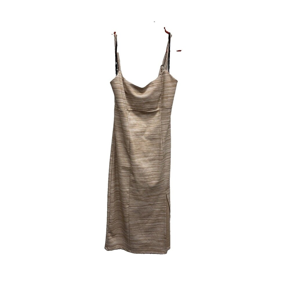 Forever 21 Dress M Adjust Straps Brown Heather New Sleeveless Slit Pullover Slip